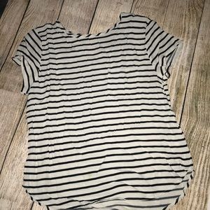 H&M white and black striped shirt